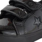 Kickers Infants Tovni Star Black Patent Leather School Shoes 1-16646