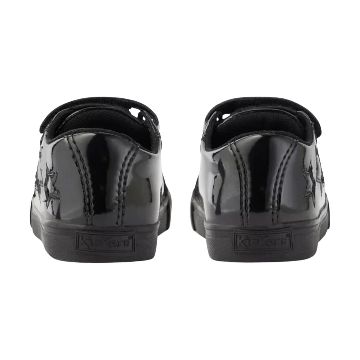 Kickers Infants Tovni Star Black Patent Leather School Shoes 1-16646