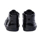 Kickers Playflex Hi Black Leather Patent Infants Shoes 1-17564