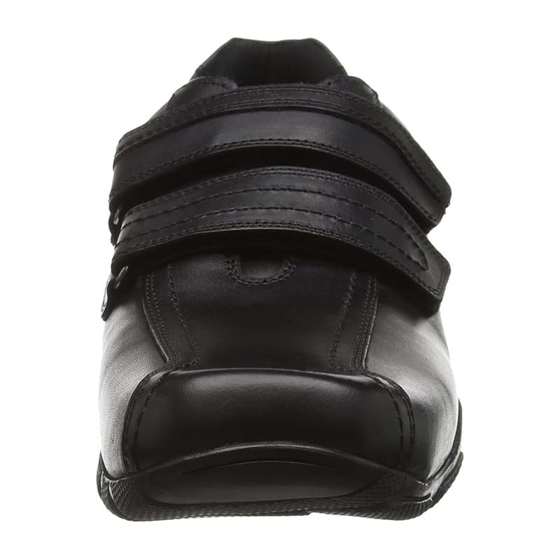 Hush Puppies Mike Black Leather School Shoes