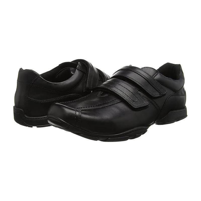Hush Puppies Mike Black Leather School Shoes