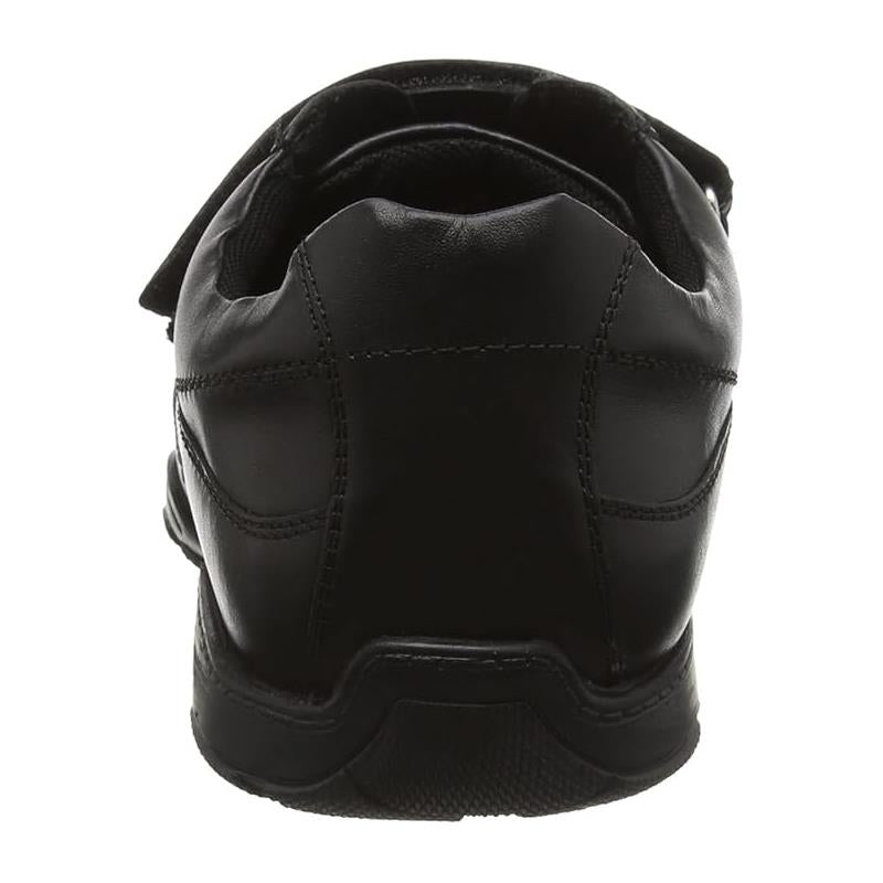 Hush Puppies Mike Black Leather School Shoes