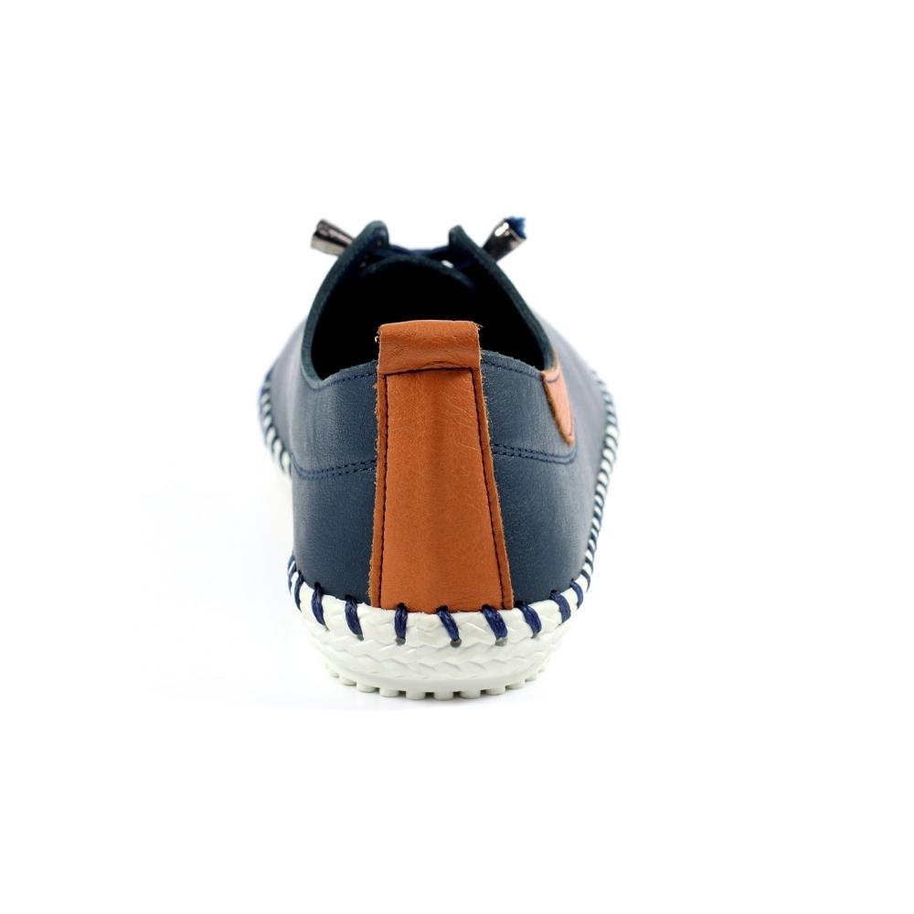 Lunar Womens St Ives Leather Plimsoll FLE030