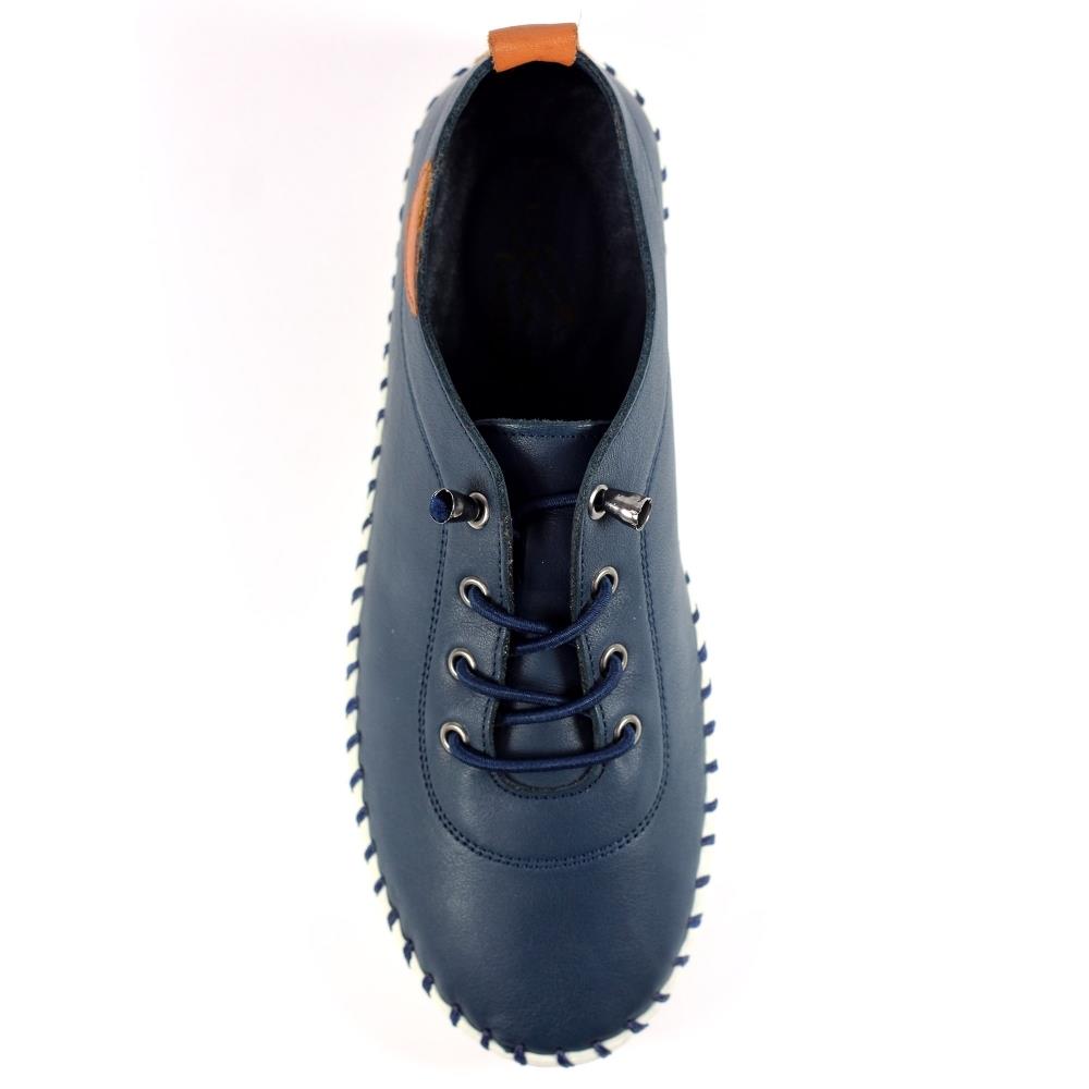 Lunar Womens St Ives Leather Plimsoll FLE030