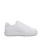 Rieker Womens White Leather Side Zip Trainers M7701-80