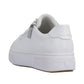 Rieker Womens White Leather Side Zip Trainers M7701-80