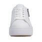 Rieker Womens White Leather Side Zip Trainers M7701-80