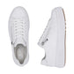 Rieker Womens White Leather Side Zip Trainers M7701-80