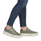 Rieker Womens Lightweight Green Leather Trainer Shoes M1952-52