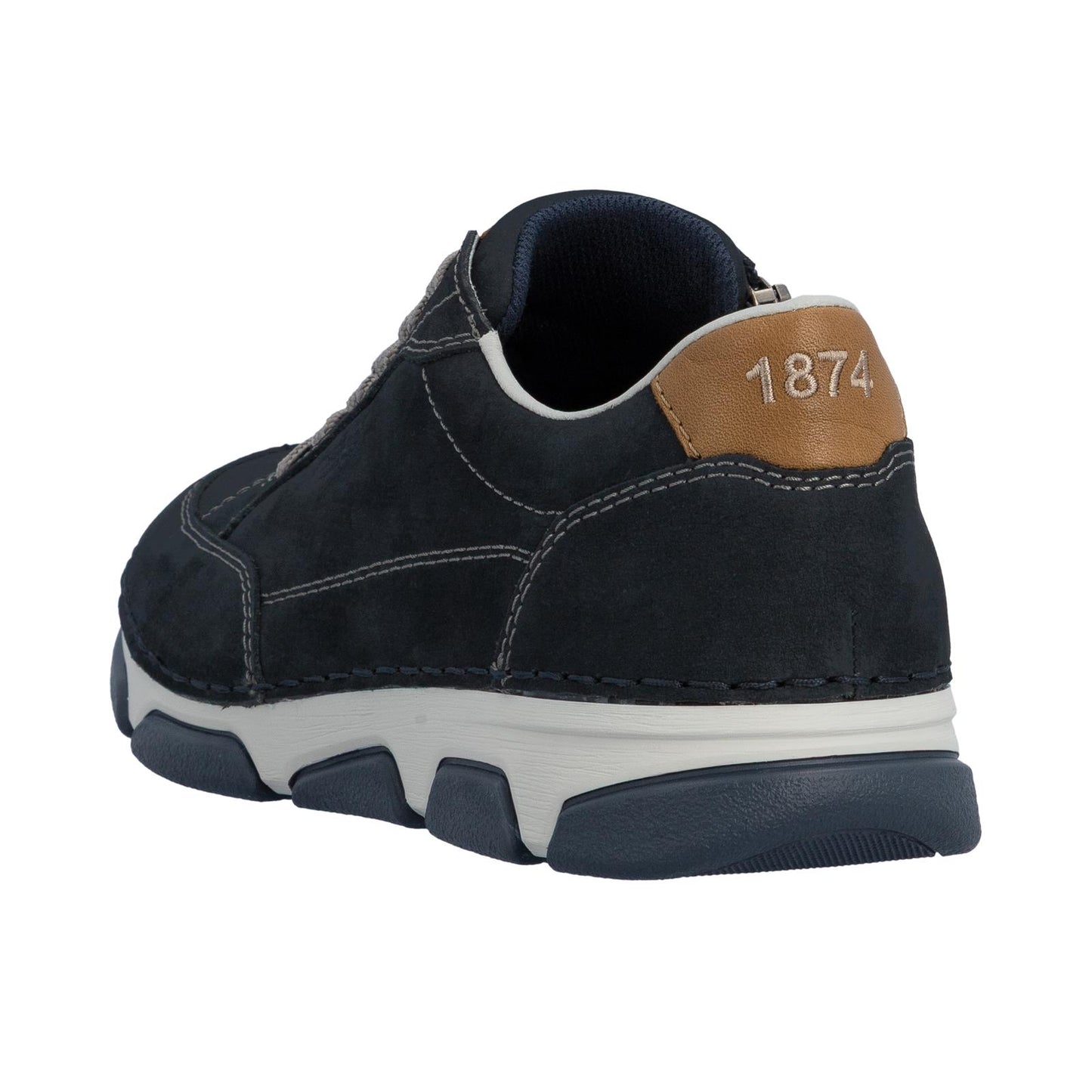 Rieker 15900 Mens Size Zip Casual Trainer Shoes Blue Brown