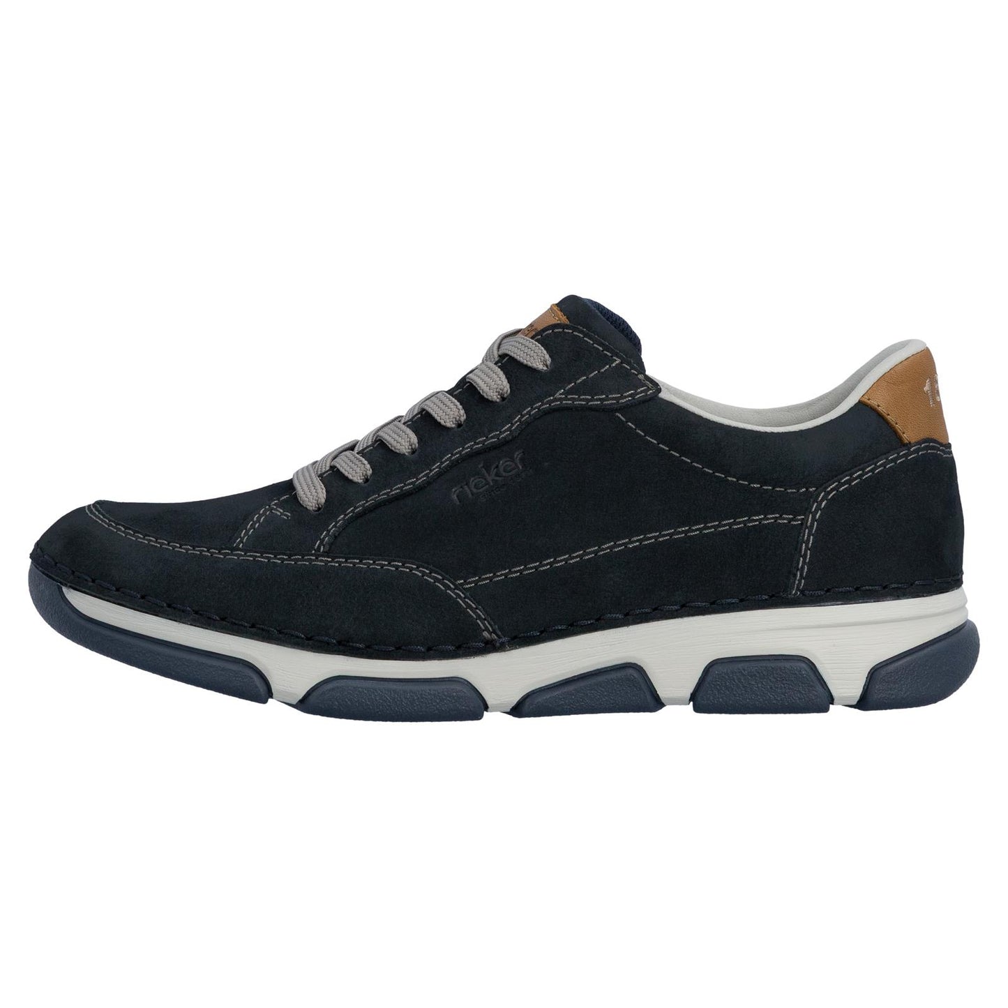 Rieker 15900 Mens Size Zip Casual Trainer Shoes Blue Brown