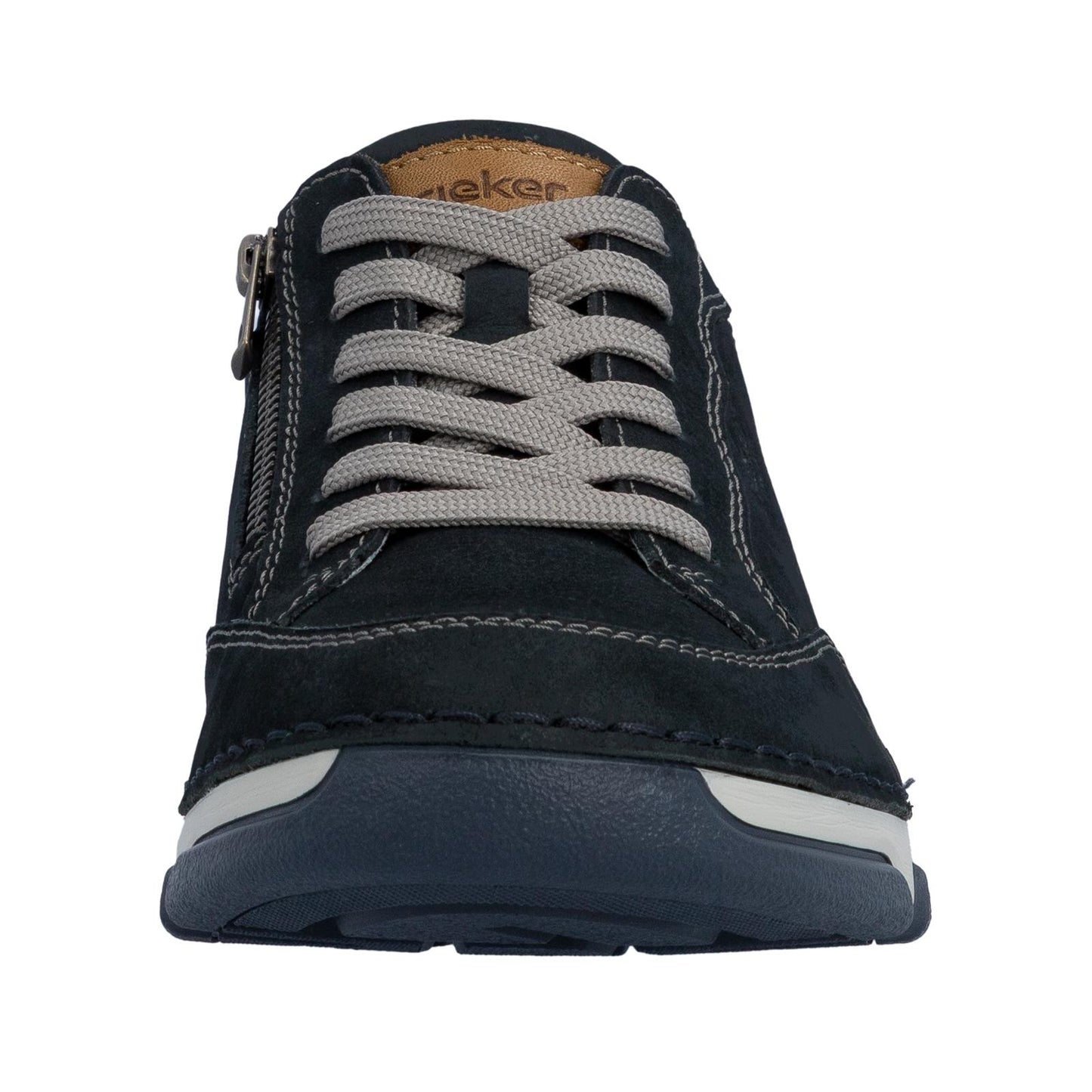 Rieker 15900 Mens Size Zip Casual Trainer Shoes Blue Brown