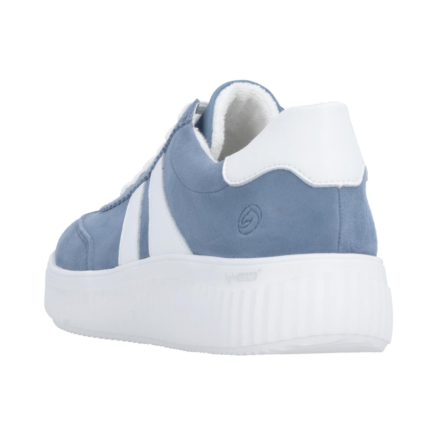 Remonte Womens Blue Suede Trainer Shoes D3E00-14