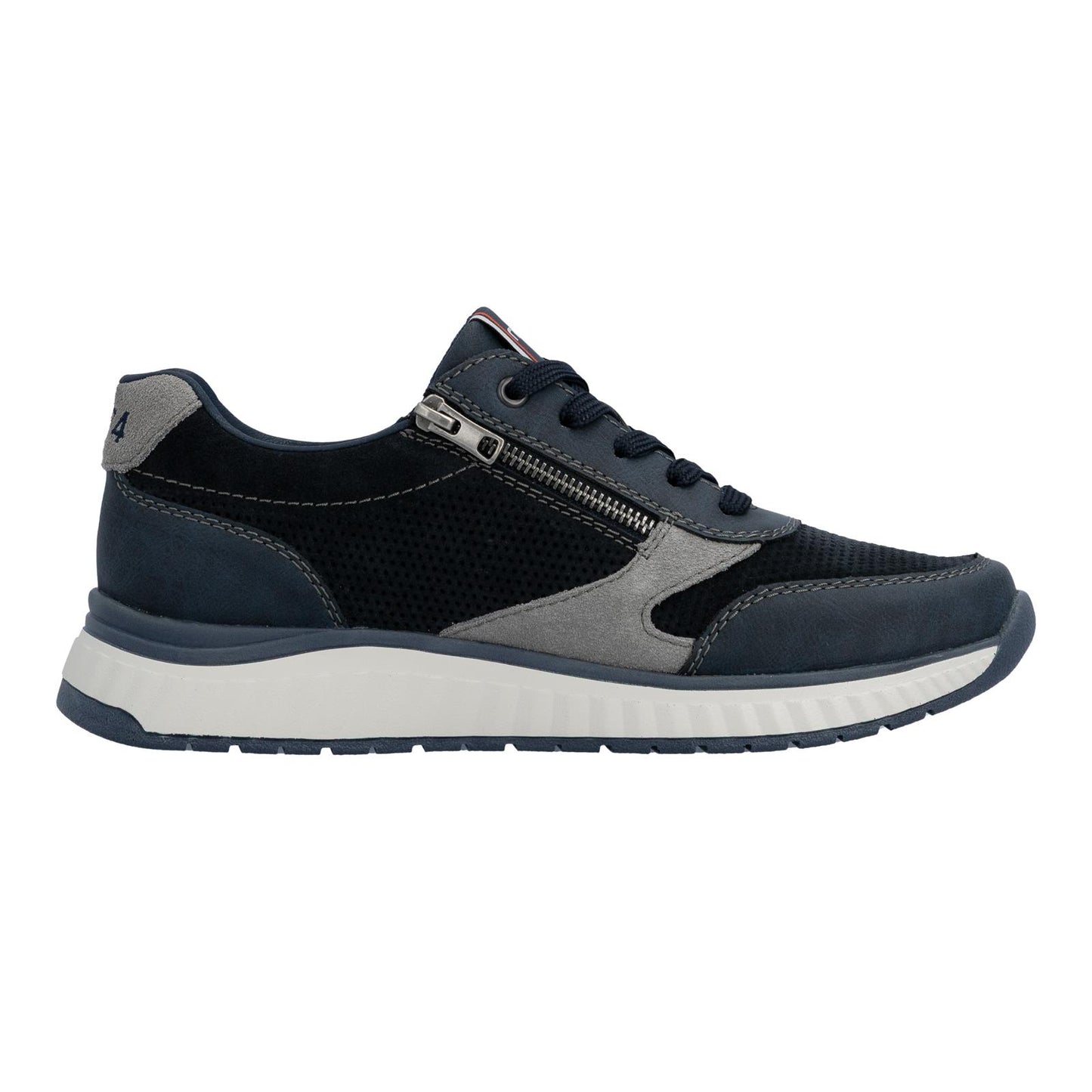 Rieker Mens Casual Trainers Shoes Blue Brown B0606