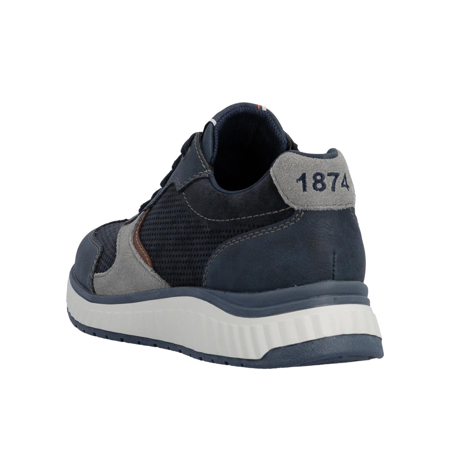 Rieker Mens Casual Trainers Shoes Blue Brown B0606