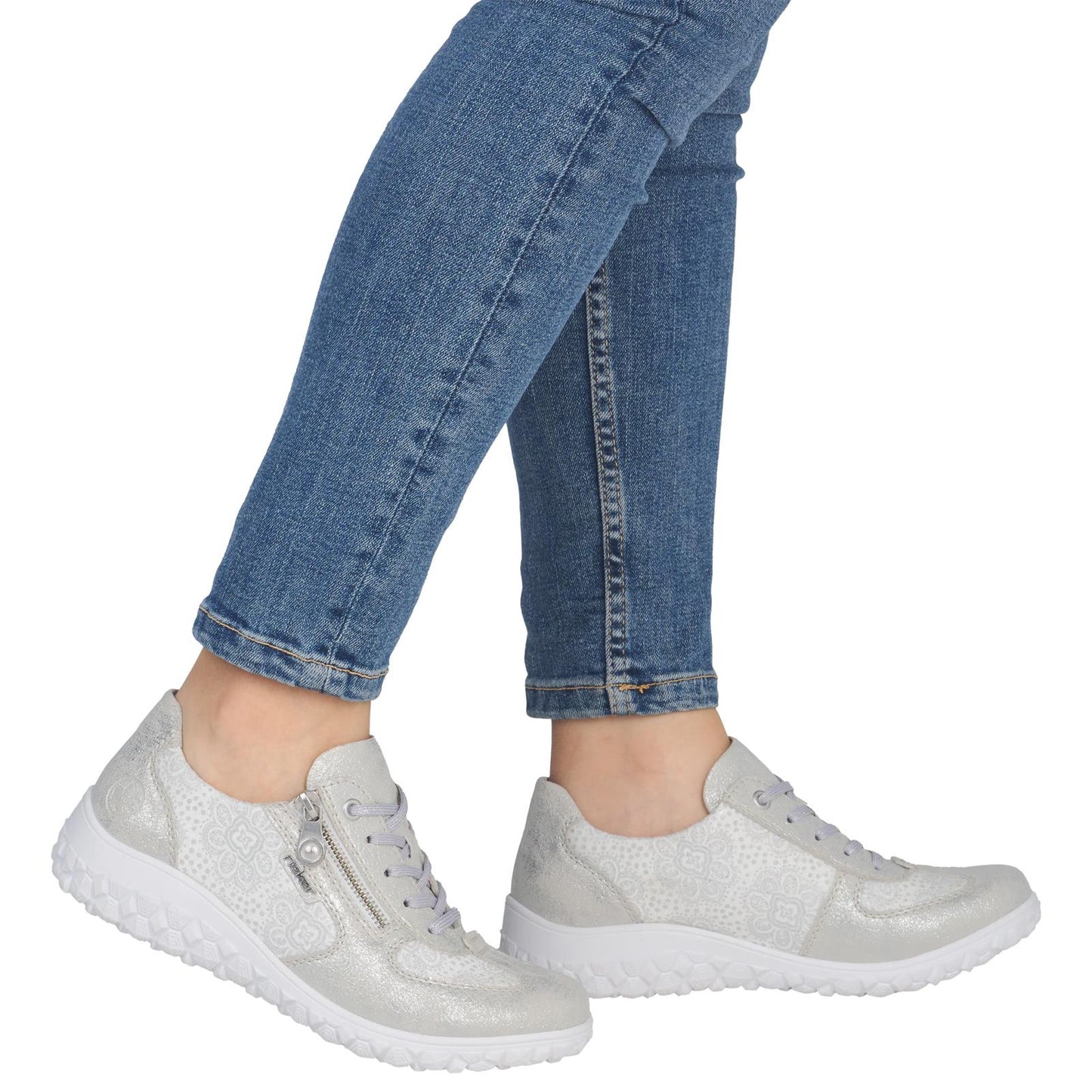 Rieker Women's Casual Shoe - Silver/Platinum | 59501