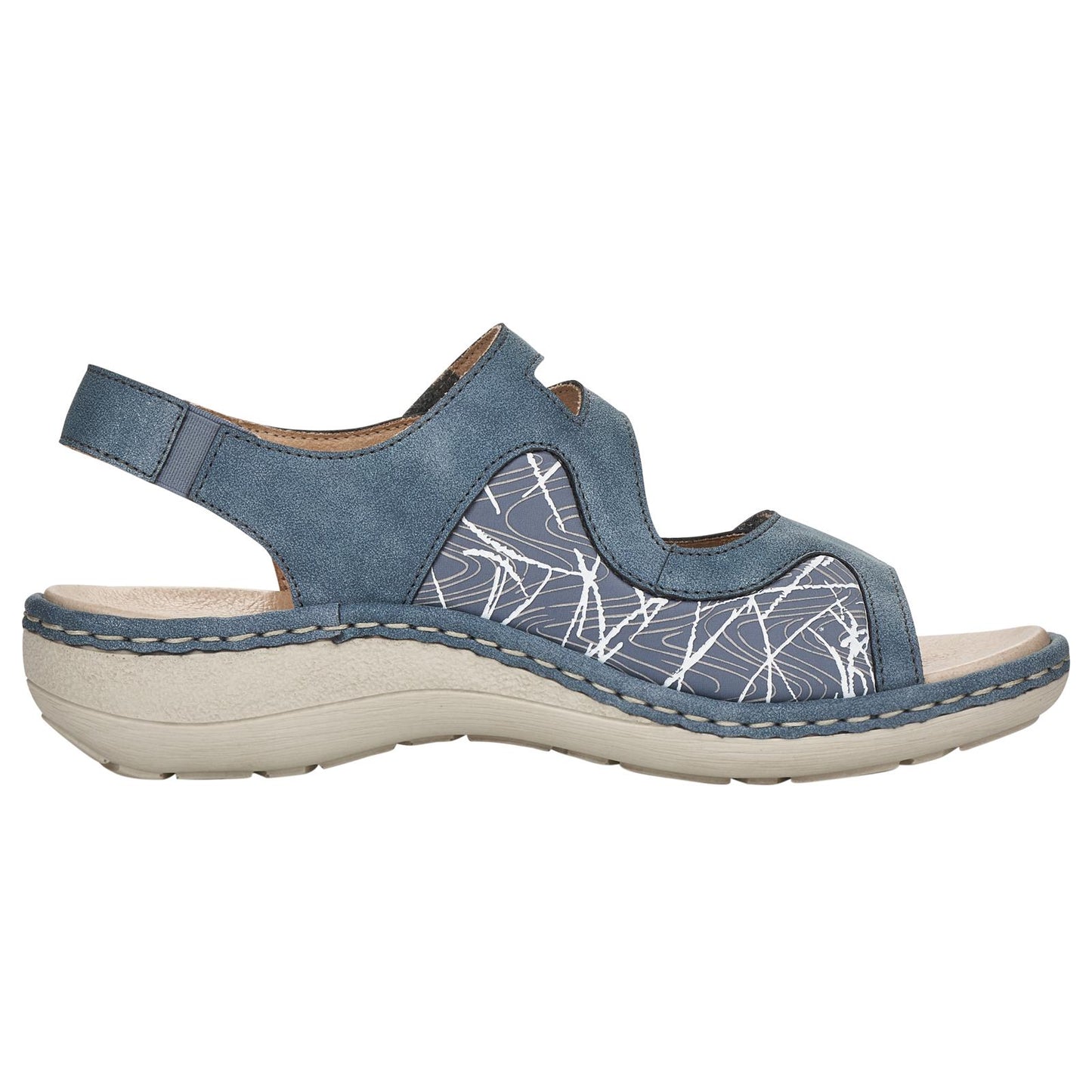 Remonte D7647 Women's Hook And Loop Strap Sandals