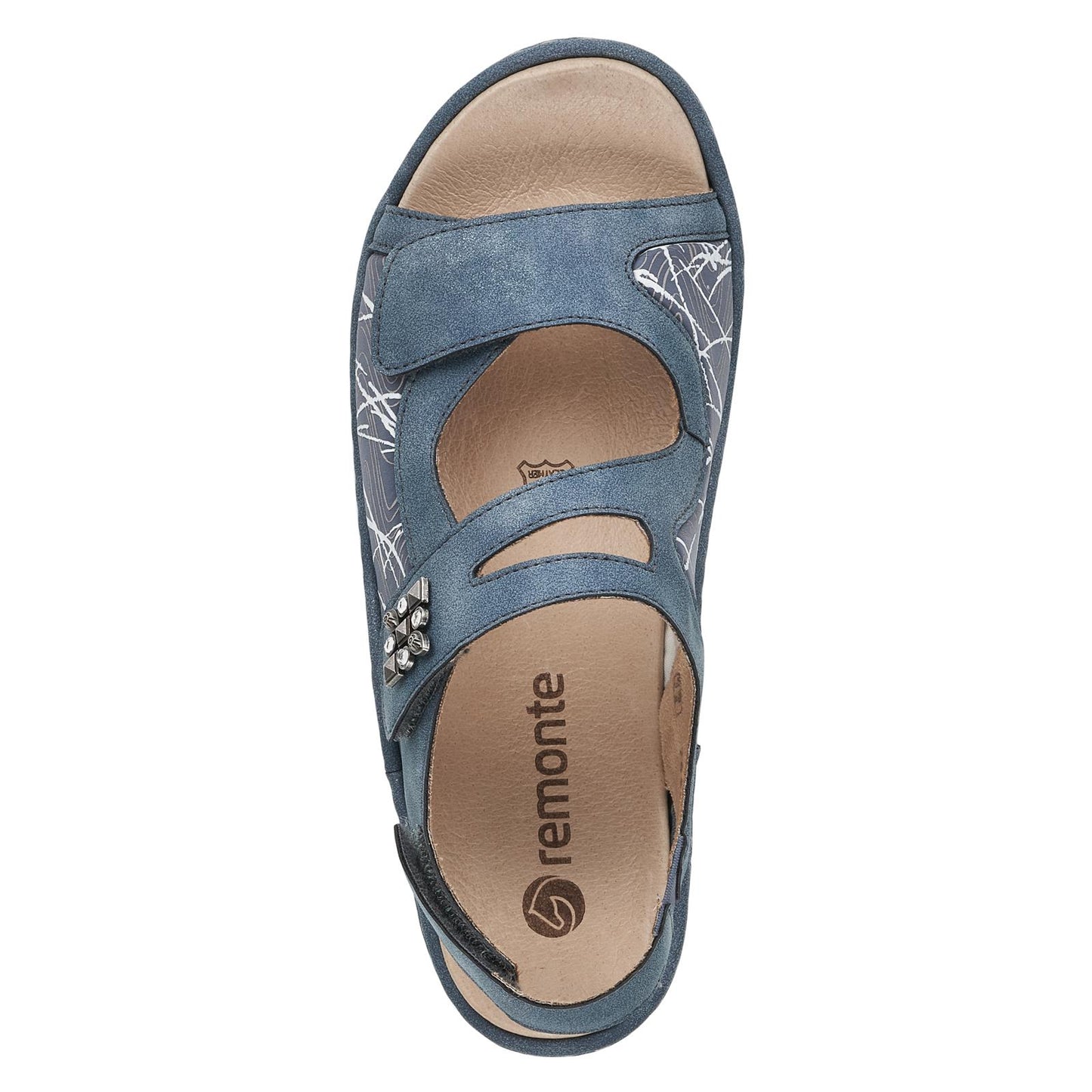 Remonte D7647 Women's Hook And Loop Strap Sandals