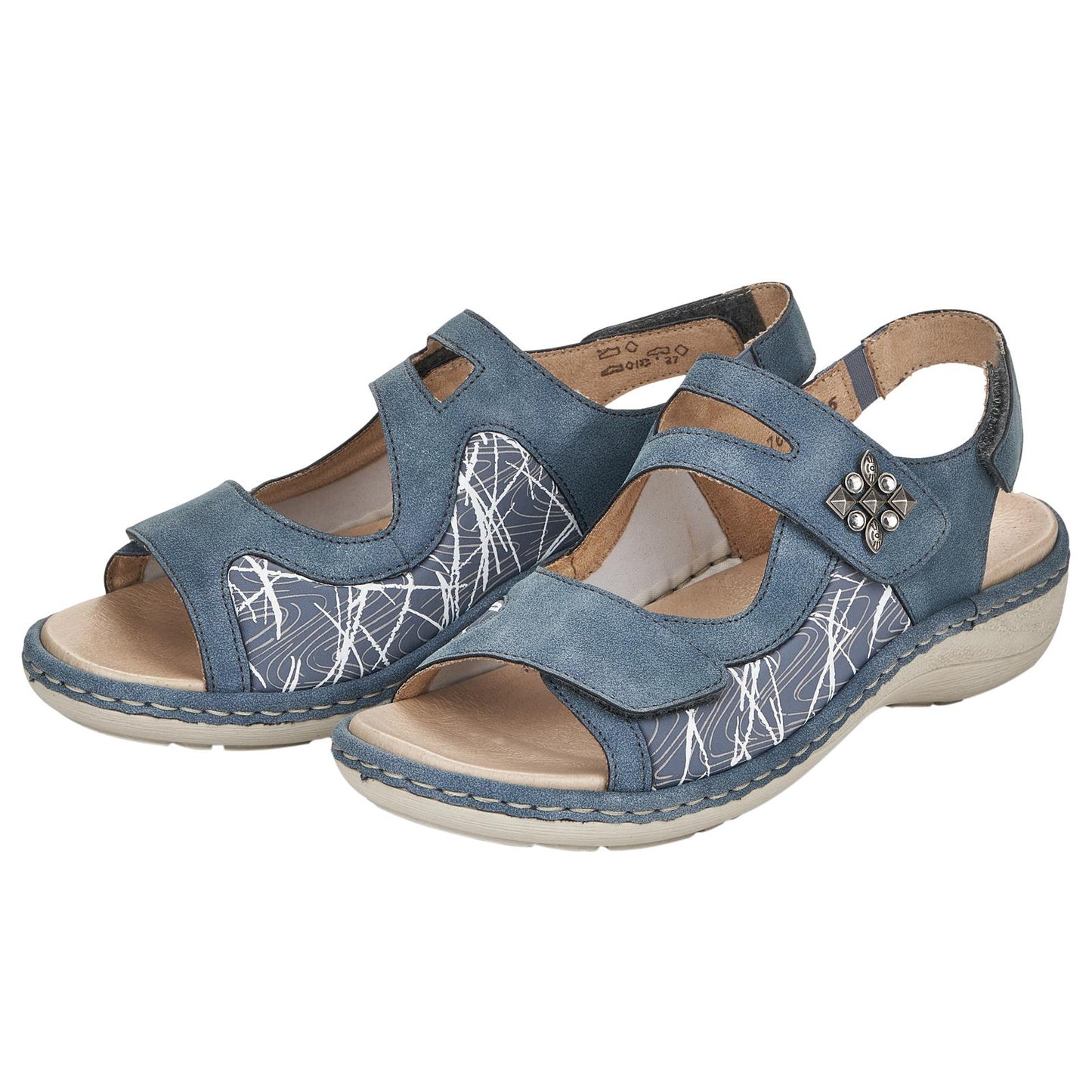 Remonte D7647 Women's Hook And Loop Strap Sandals