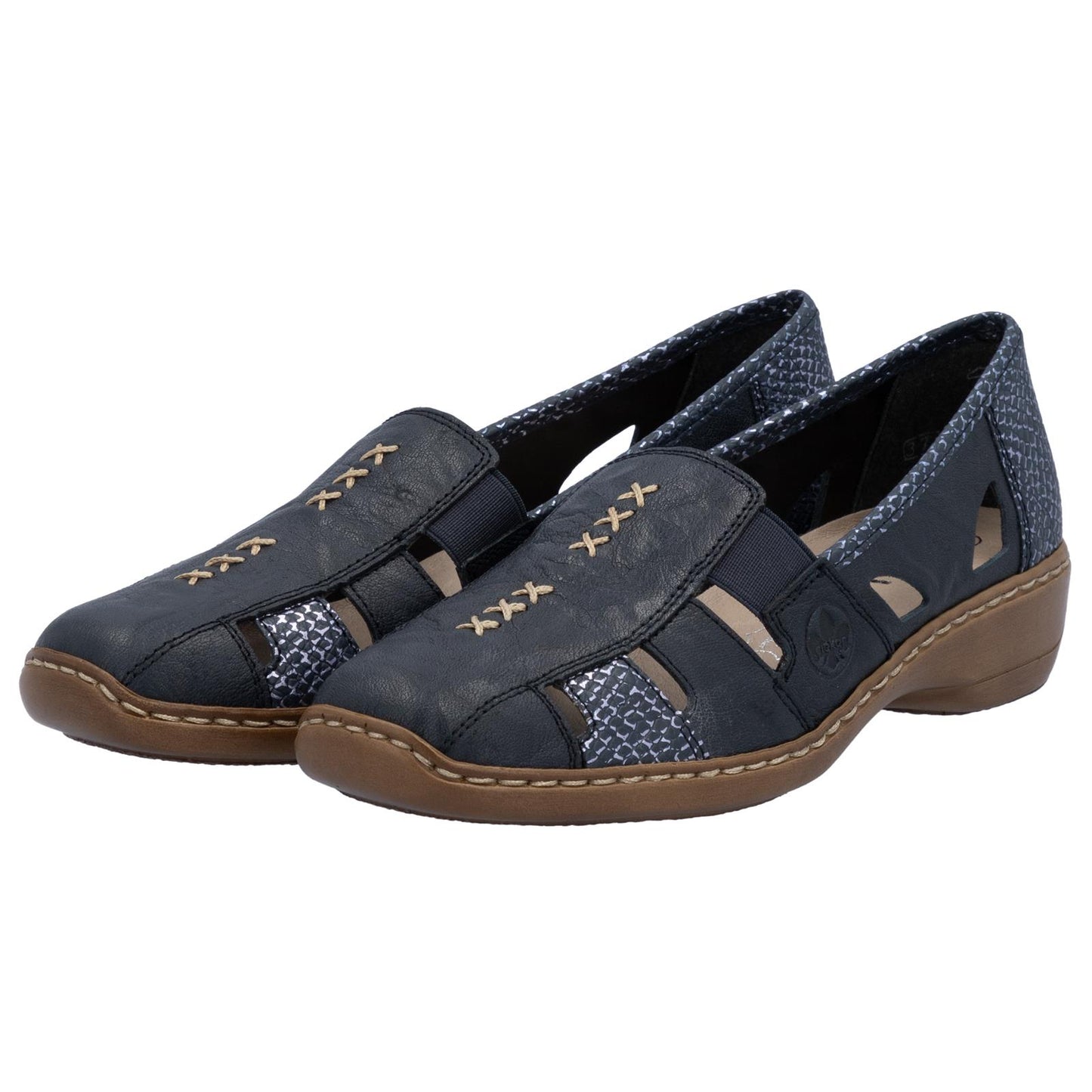 Rieker Women's Casual Slip-on Shoe - Blue | 41385
