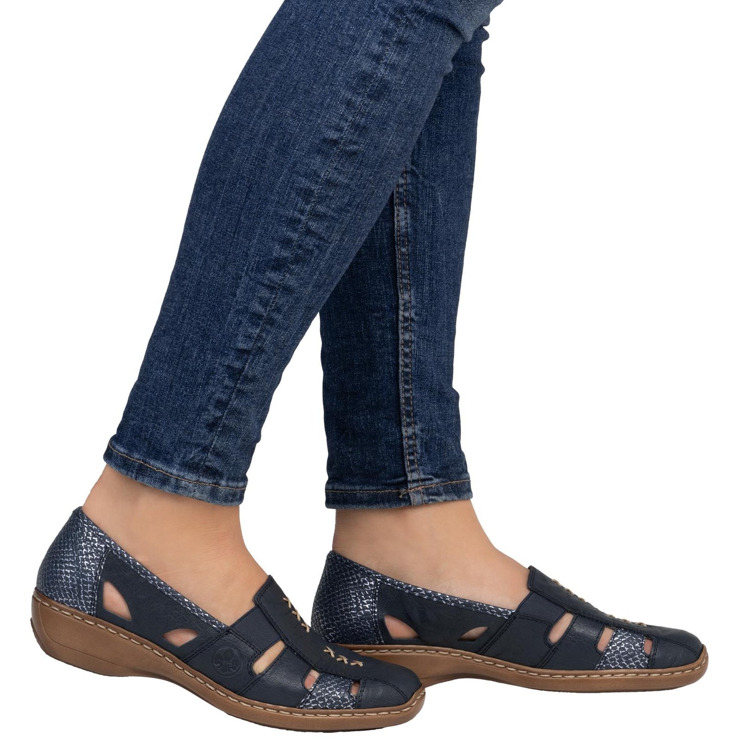 Rieker Women's Casual Slip-on Shoe - Blue | 41385