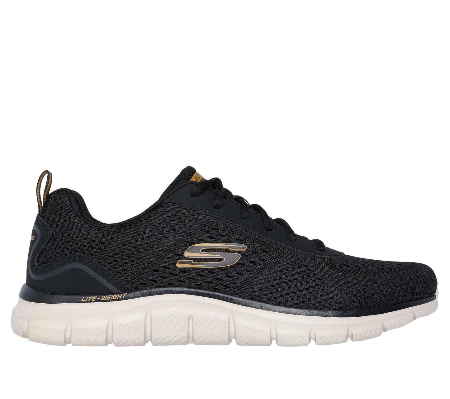 Skechers Mens Black Memory Foam Trainers Track Leshur 232758/BLK