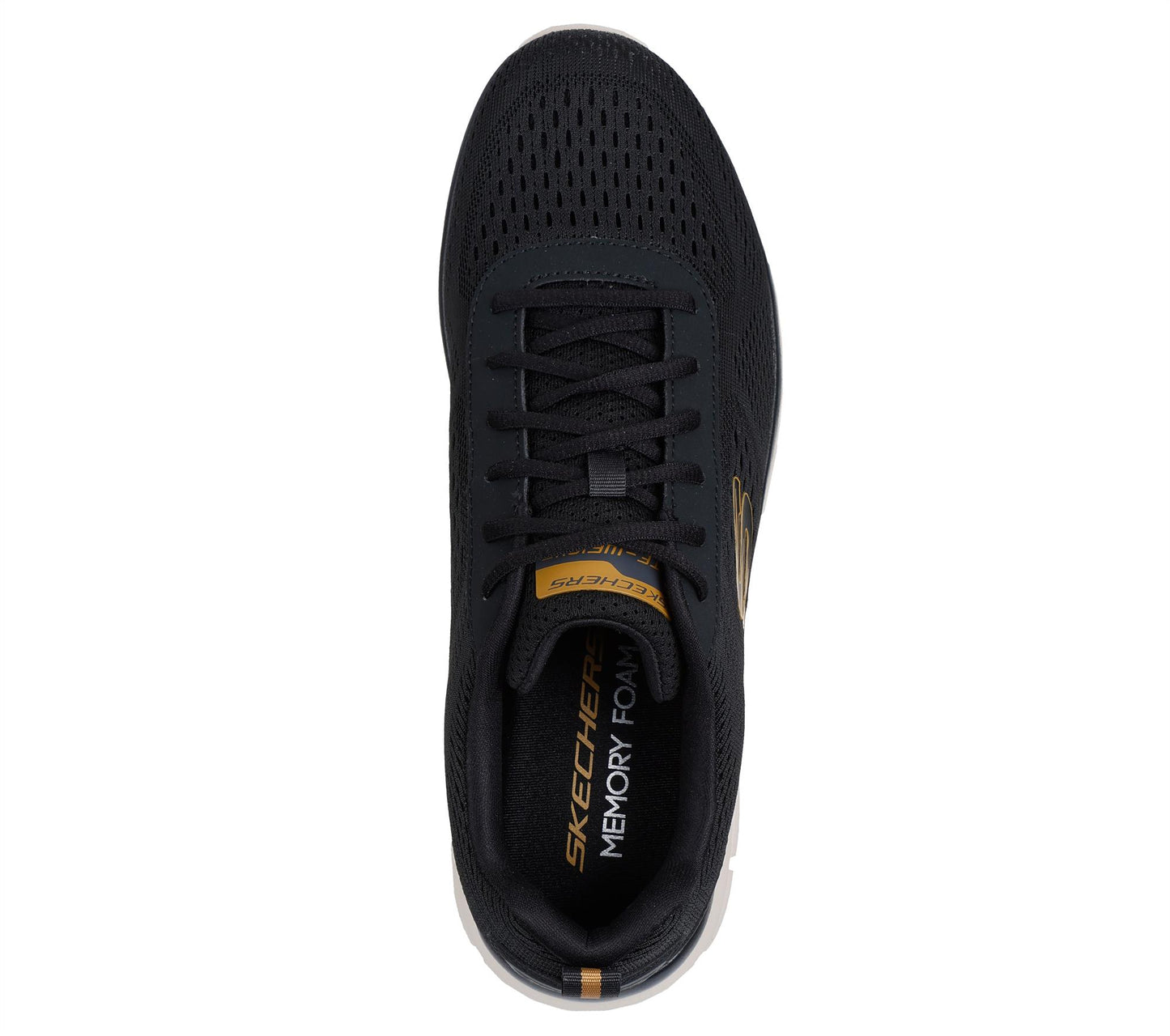 Skechers Mens Black Memory Foam Trainers Track Leshur 232758/BLK