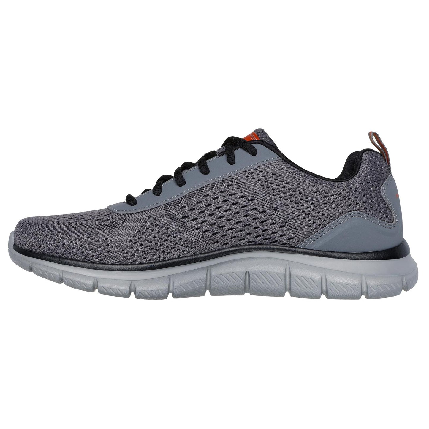 Skechers Mens Charcoal Orange Memory Foam Trainers Track Leshur 232758/CCOR