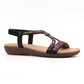 Lunar Women's Novi Multicolour Gemstone Sandals JLH564