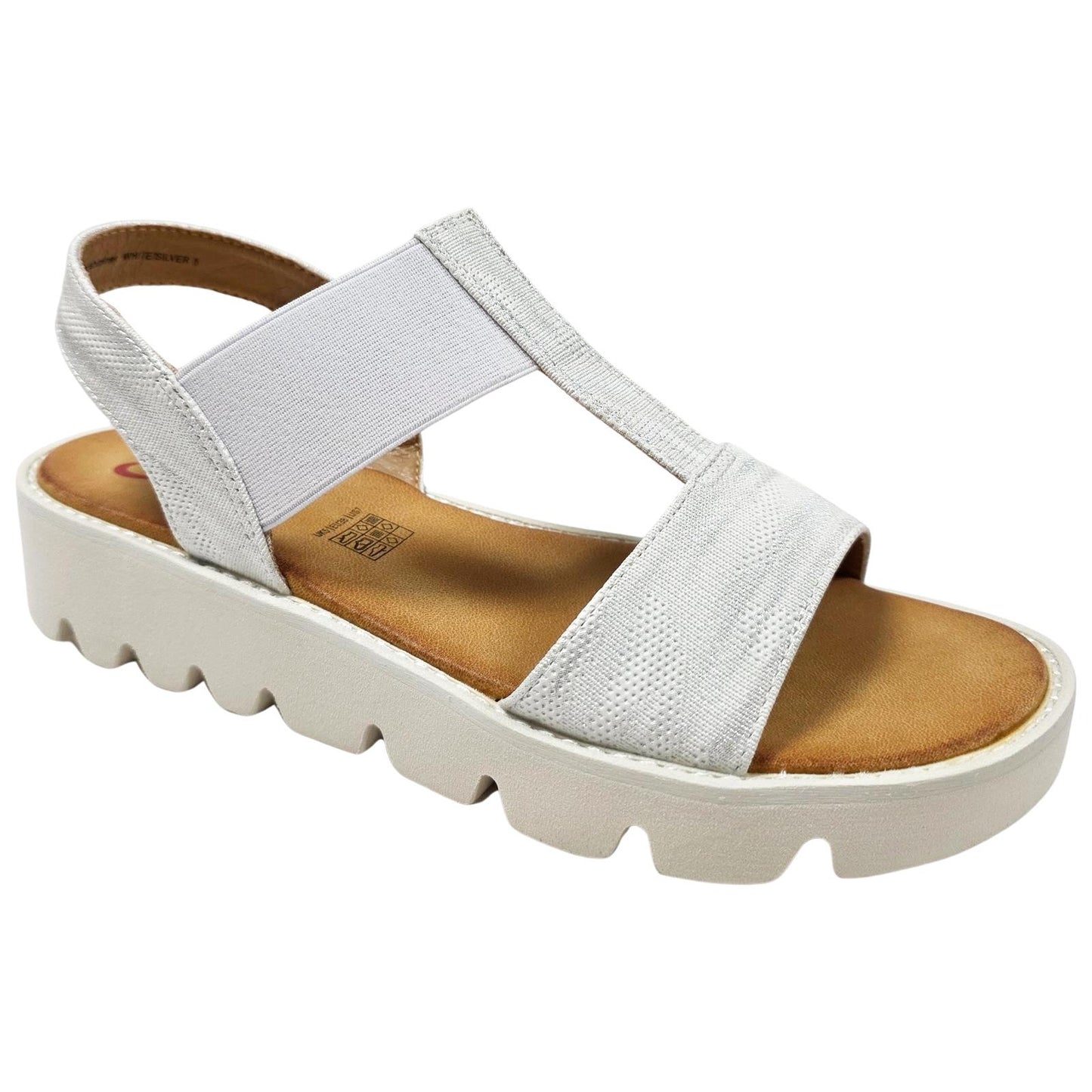Heavenly Feet Ritz Shimmer Lightweight Vegan Wedge Sandals