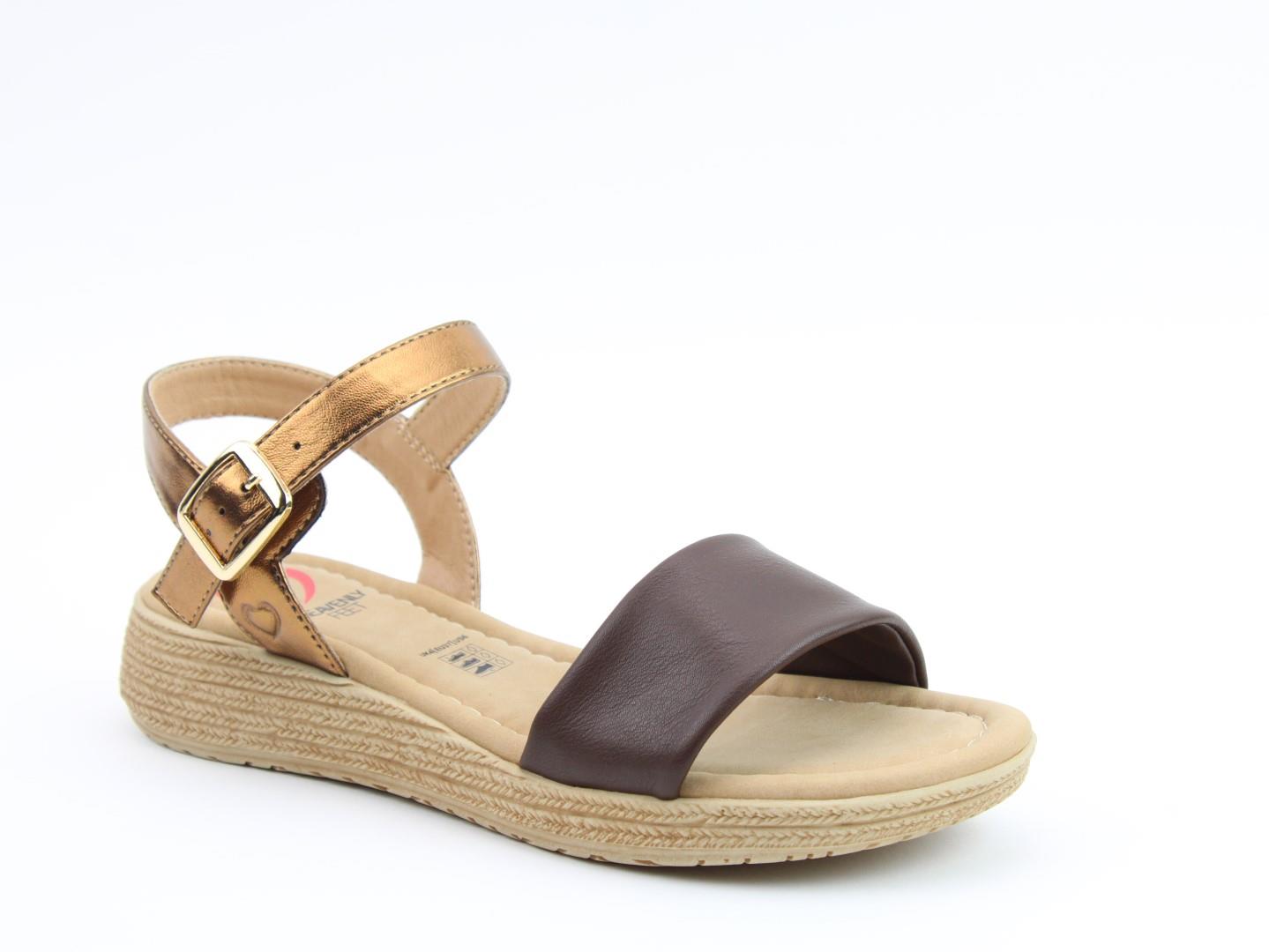 Heavenly Feet Womens Sara Comfort Vegan Sandals