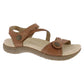 Free Spirit Women’s Malibu Walnut Adjustable Leather Strap Sandals
