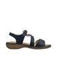 Rieker Womens Blue Leather Sandals 659C7-16