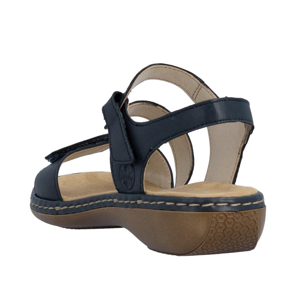 Rieker Womens Blue Leather Sandals 659C7-16