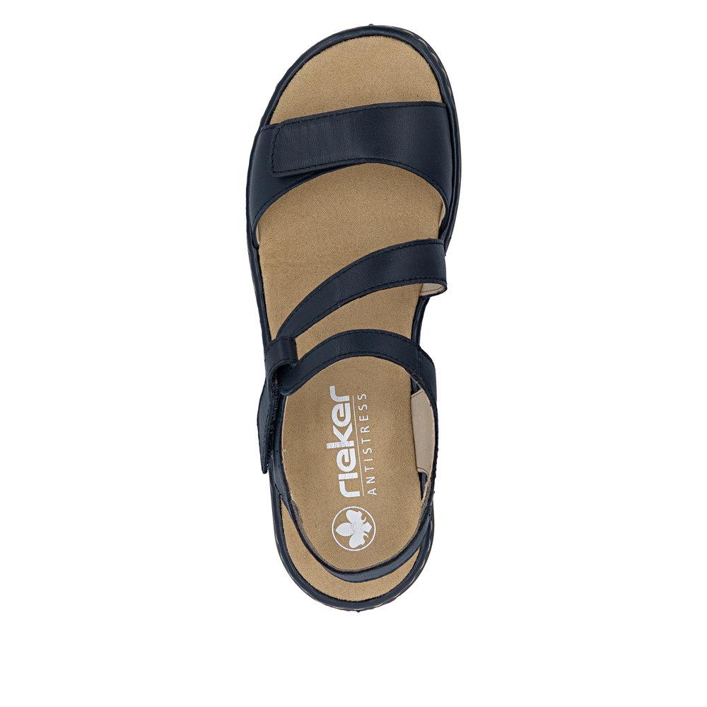 Rieker Womens Blue Leather Sandals 659C7-16