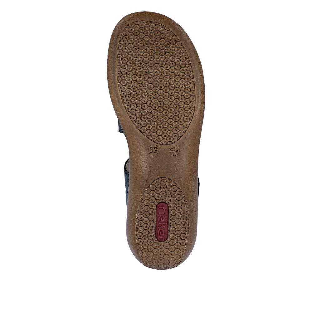 Rieker Womens Blue Leather Sandals 659C7-16