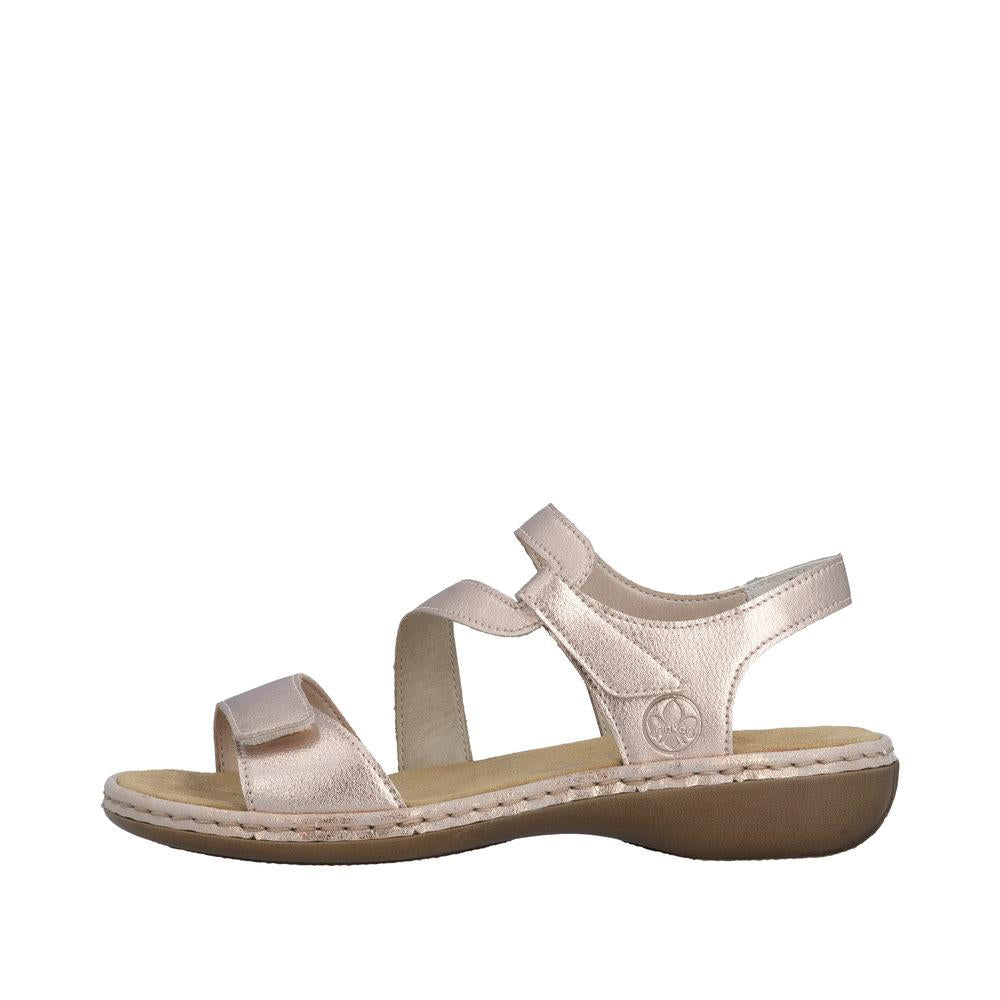 Rieker Womens Metallic Leather Sandals 659C7-89
