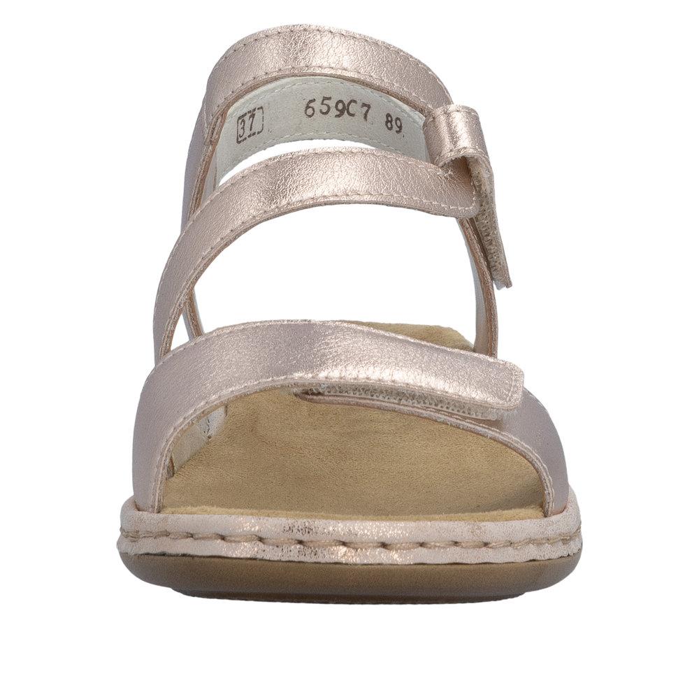 Rieker Womens Metallic Leather Sandals 659C7-89