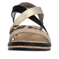 Rieker Womens Wedge Sandals Black Leopard V3663