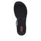 Rieker Womens Wedge Sandals Black Leopard V3663