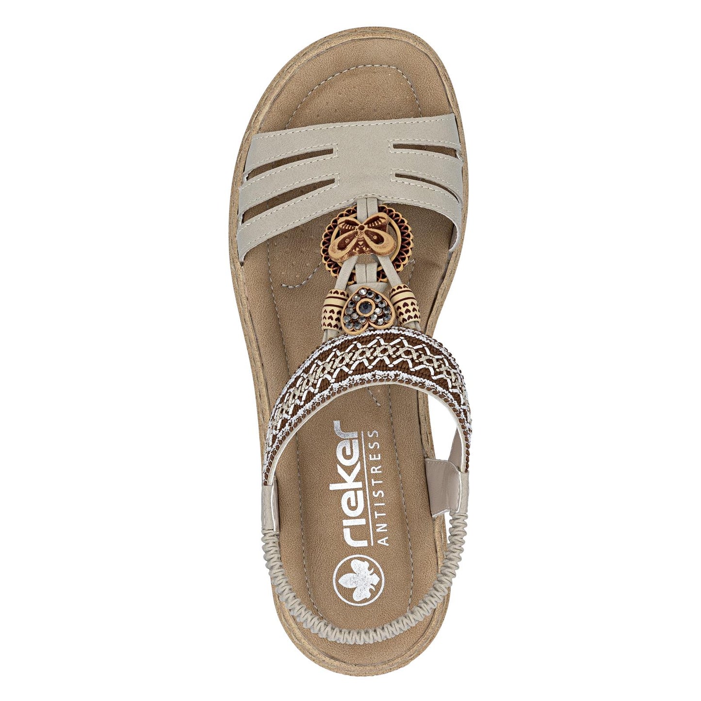 Rieker Womens Slingback Sandals Beige 61855