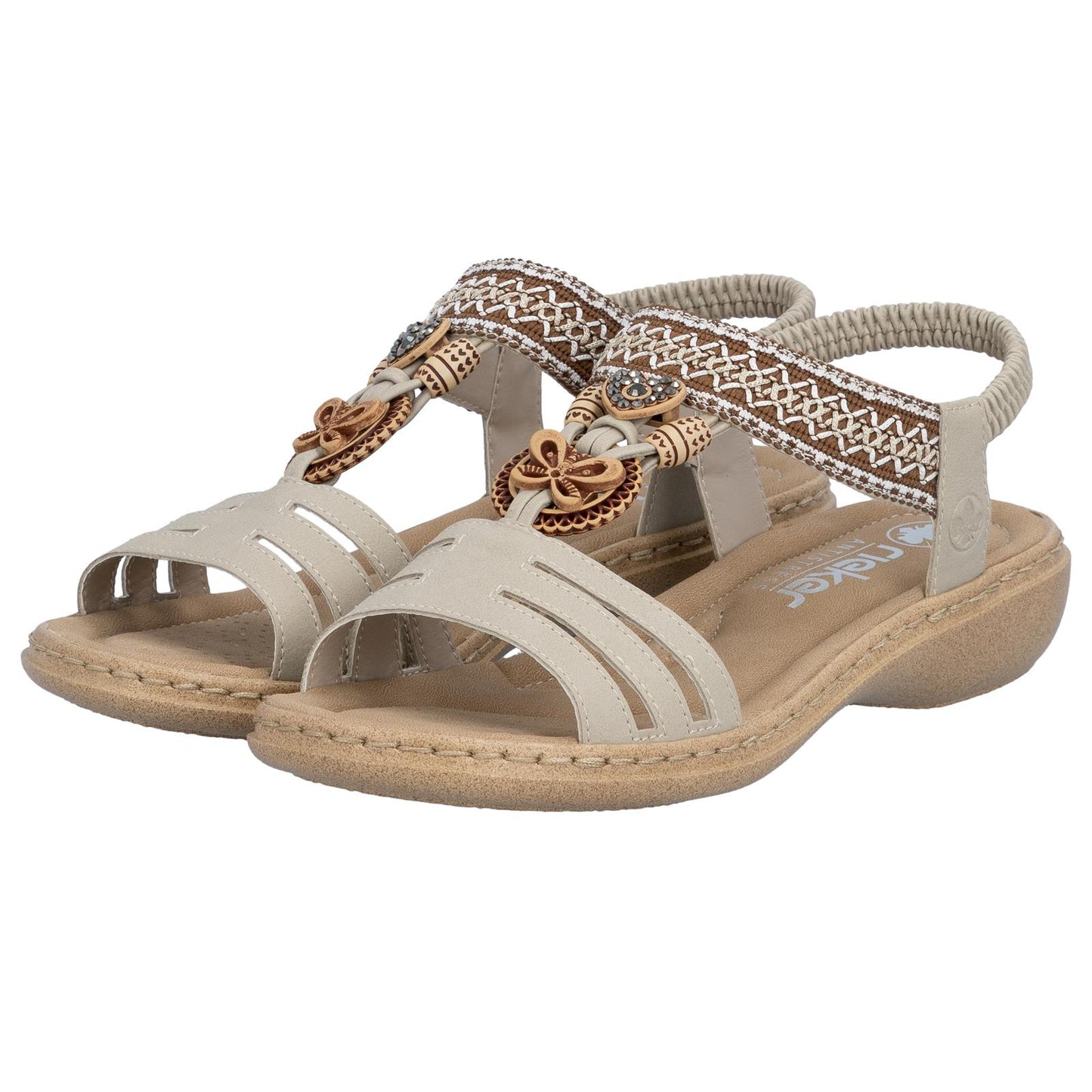 Rieker Womens Slingback Sandals Beige 61855