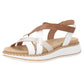 Remonte Women's Sandals D3J53-80 White Brown