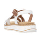 Remonte Women's Sandals D3J53-80 White Brown