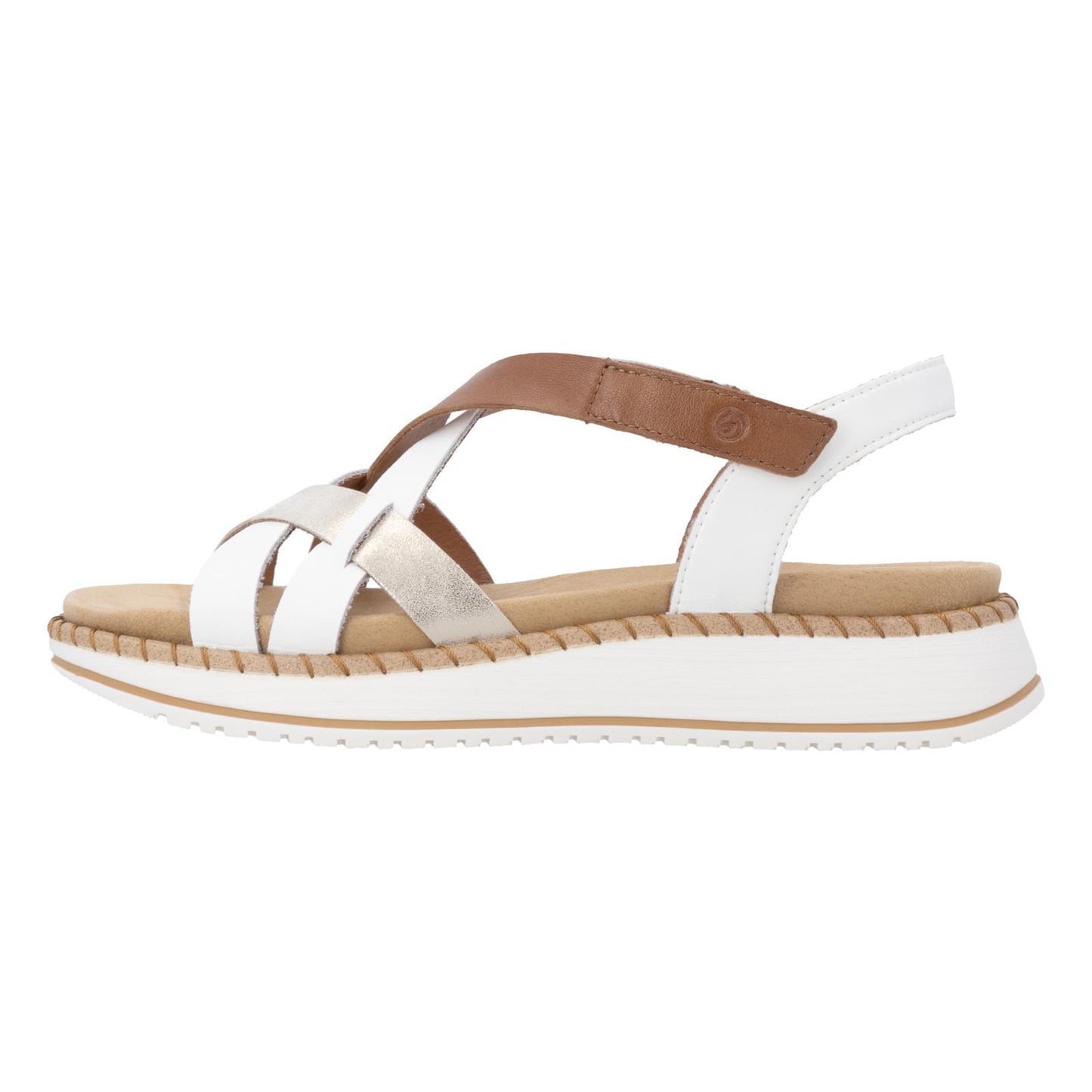 Remonte Women's Sandals D3J53-80 White Brown