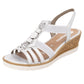 Remonte Women's Wedge Sandals Silver R6264