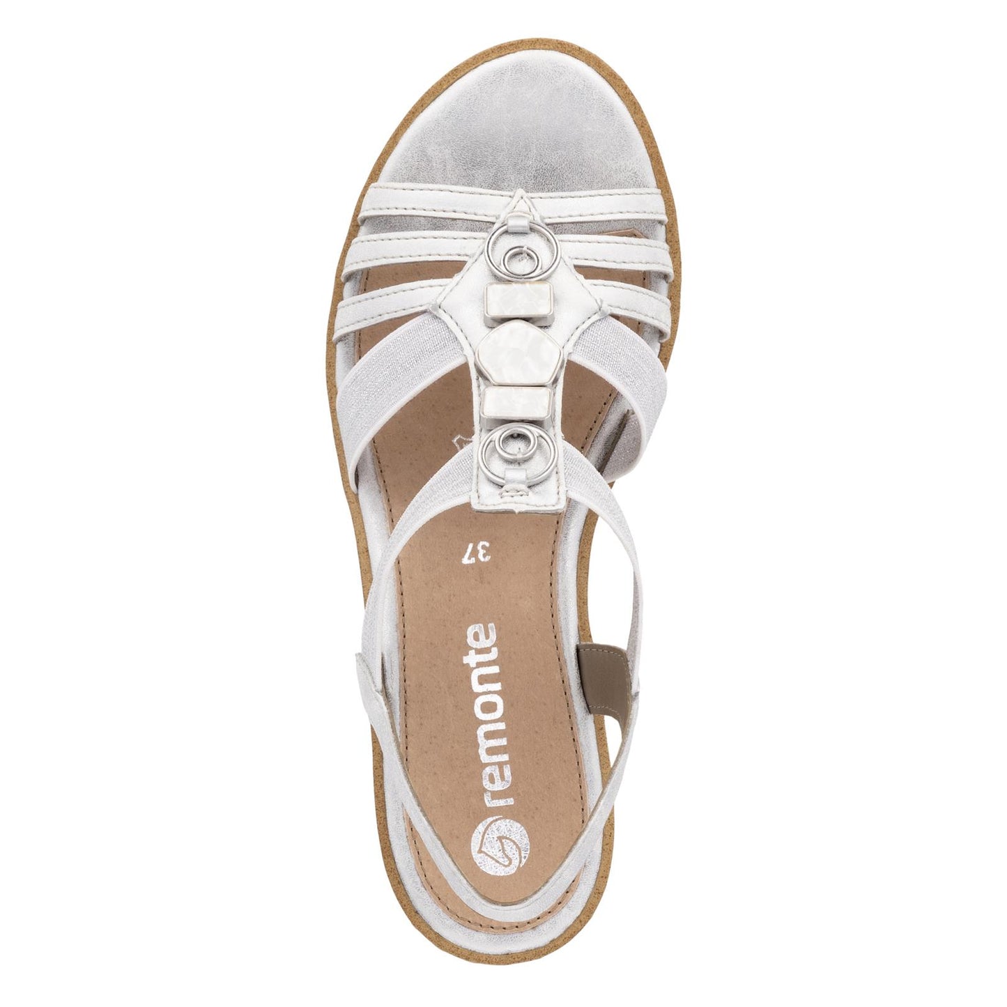 Remonte Women's Wedge Sandals Silver R6264