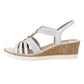 Remonte Women's Wedge Sandals Silver R6264
