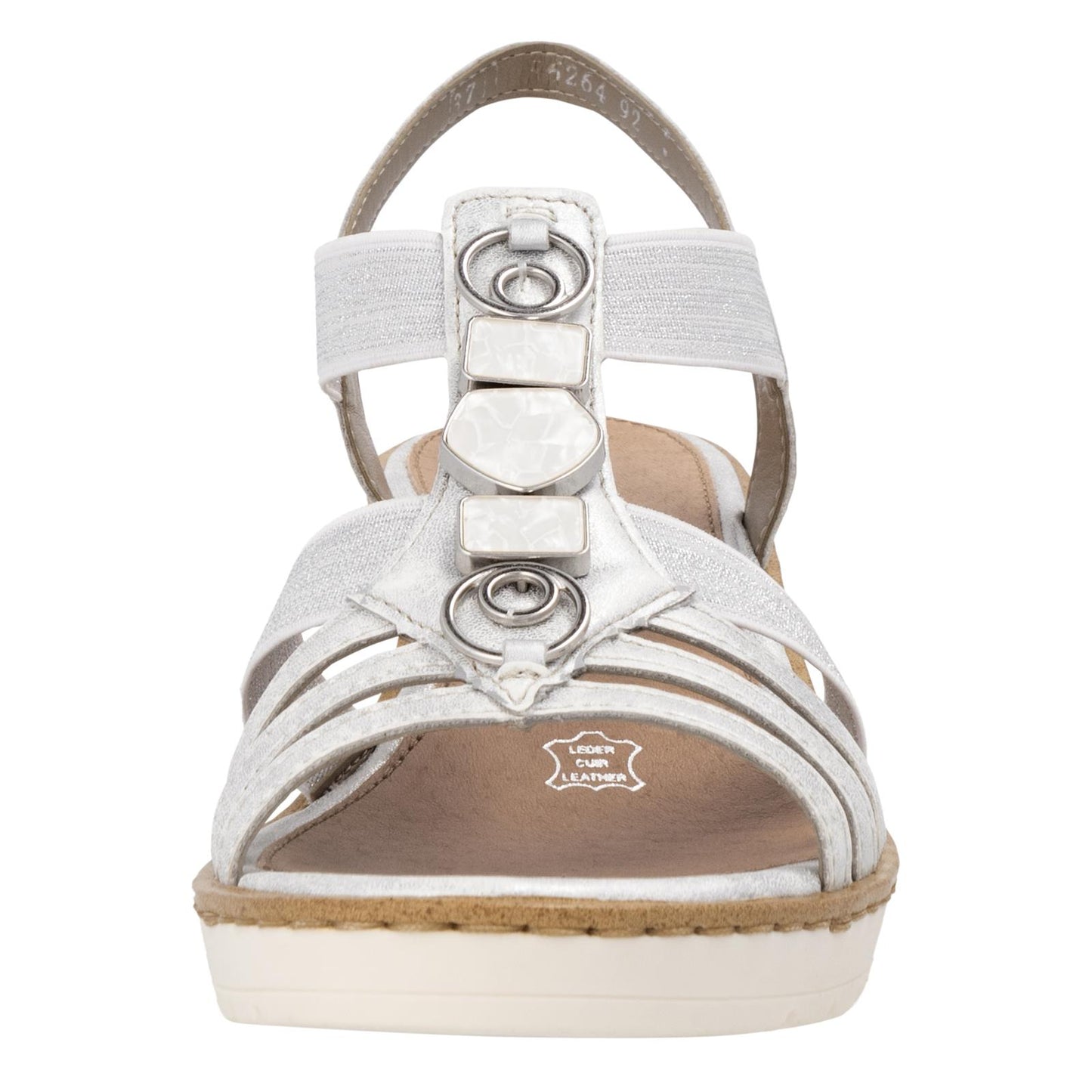Remonte Women's Wedge Sandals Silver R6264
