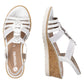 Remonte Women's Wedge Sandals Silver R6264